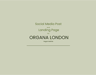 CREATIVES FOR ORGANA LONDON