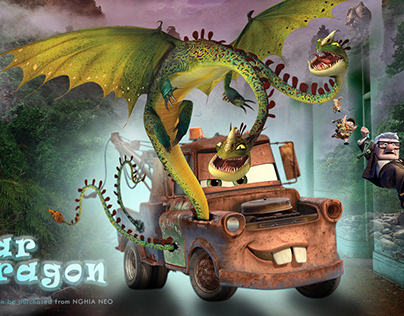 Poster Car and Dragon Film - Nghia Nguyen