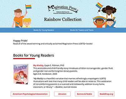 Magination Press Rainbow Collection Landing Page
