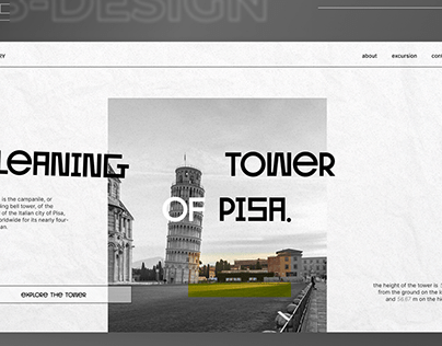 Leaning Tower Of Pisa website concept