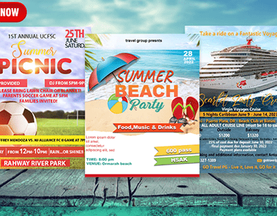 I will design travel, holiday, picnic, cruise flyer