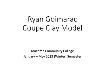 Project thumbnail - Macomb Community College Automotive Clay Sculpt