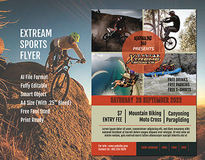 EXTREME SPORTS FLYER TEMPLATE