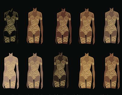 Body adornment inspired by body contour lines
