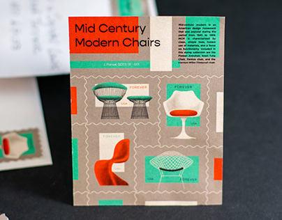 Mid Century Modern Chair stamps