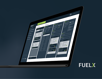 Desktop app UI and UX design for FuelX ERP