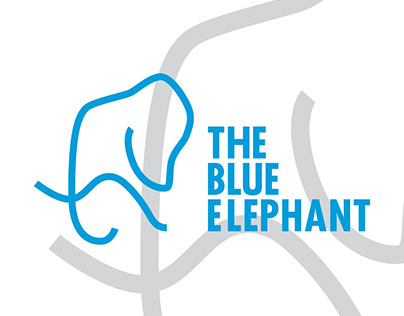 the blue elephant logo design