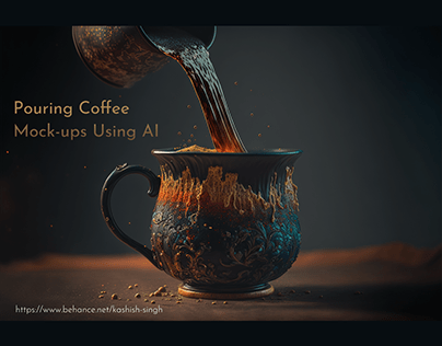 Pouring Coffee Mock-ups Using Generative AI/ Midjourney