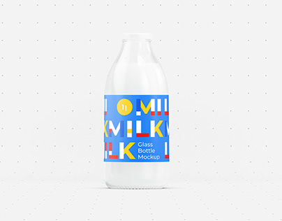 $2 milk bottle mockup