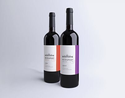 Budapest wine label design