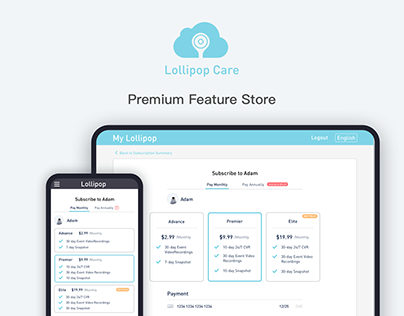 Lollipop Care - Premium feature store UI/UX