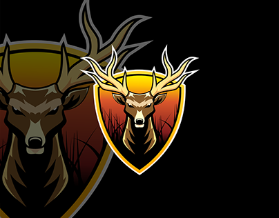 Deer Esport Mascot Character Logo Design