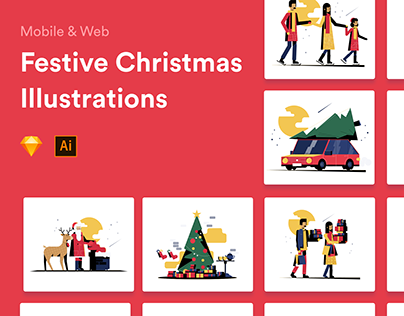 Festive Christmas Illustrations