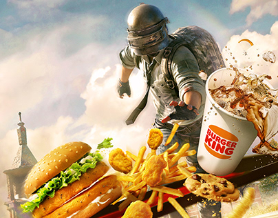 BURGER KING x PUBG ADVERTISING (RETOUCH & COMPOSITING)