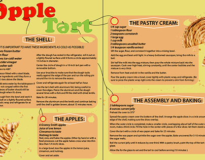 Typography Apple Tart Recipe