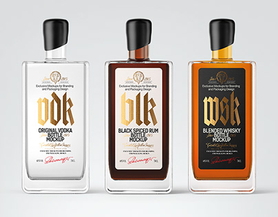 Download 6 Spirits Bottles Psd Mockups On Behance Yellowimages Mockups