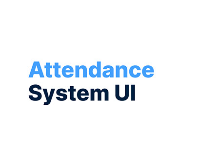 Attendance System UI