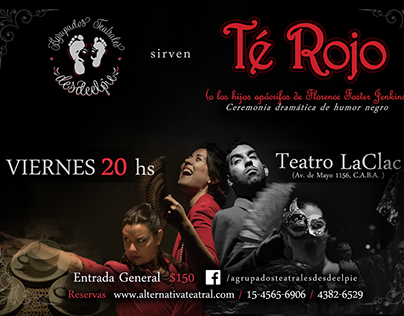 Logo Agrupados Teatrales "desdeelpie" + flyers