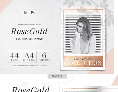 ROSE GOLD Magazine | Indd & Psd