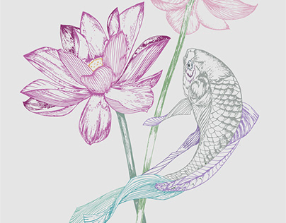 花蓮魚 Lotus&common carp