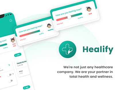 Project thumbnail - Healify - Health Care App Design