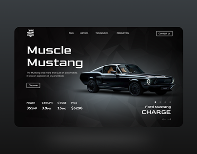 Muscle Mustang website design