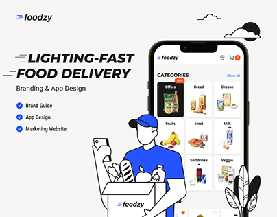 Foodzy App - a lighting-fast food delivery service