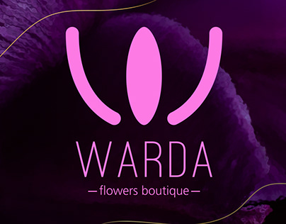 Warda flowers boutique brand identity