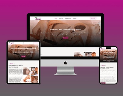 Beauty Parlor Website UI Design