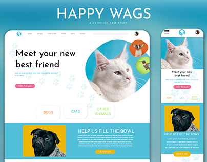Happy Wags Responsive Website.