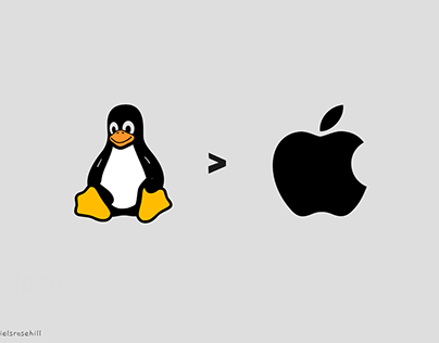 Linux Is Greater Than Apple Desktop Wallpaper