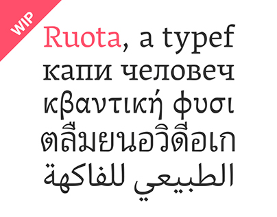 Ruota – Multi-script super family typeface