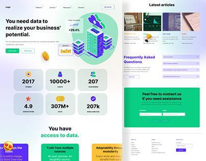 Data website design