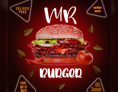 burger flyer design