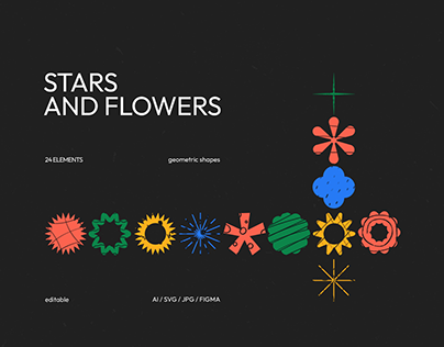 STARS & Flowers geometric shapes