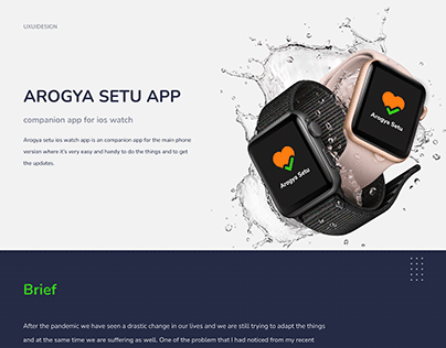 Arogya Setu - Wearable UI design