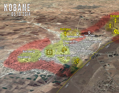 Kobane City Battle Map