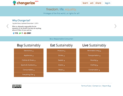 Changerize – A website to educate for good