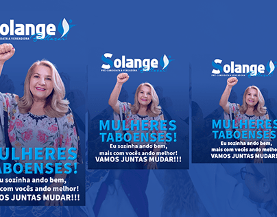 Kit mídia social Solange Baltazar: Campanha