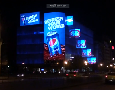 Pepsi Commercial on the Cocor building