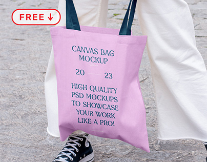 Free Fashion Canvas Bag Mockup