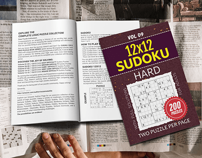 Hard Sudoku 12x12 Puzzles For Adults - Vol 09