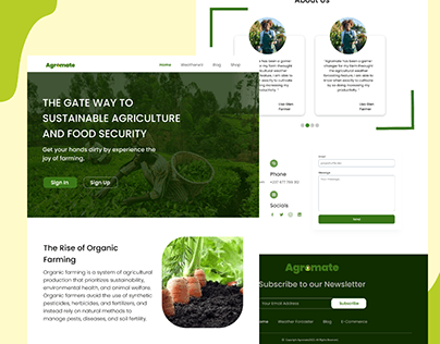 Agriculture Landing Page