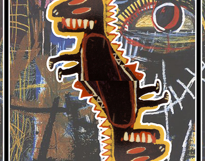 Carte à jouer Roi - Style Basquiat