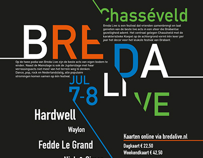 Breda Live Festival poster & brochure