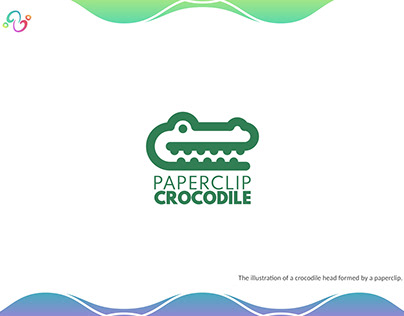 Paperclip Crocodile Logo