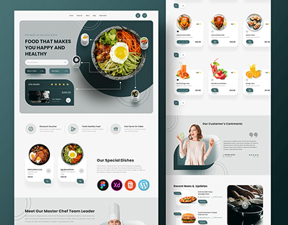 Food Brand Landing Page UI Design