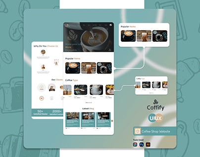 Coffify - UI/UX Case Study's Website Screen Design