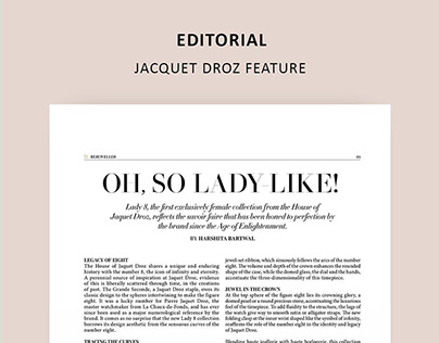 L'officiel / Jacquet Droz / Editorial Feature