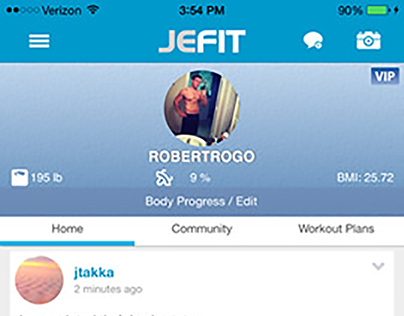 JEFIT iOS Mobile UI - 2014